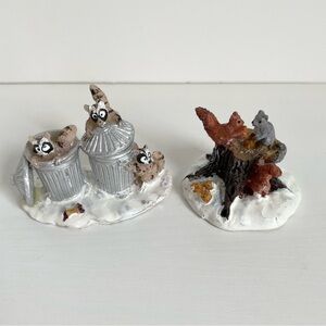 Lemax trash pandas and chipmunks